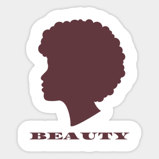 afro beauty shirt Sticker